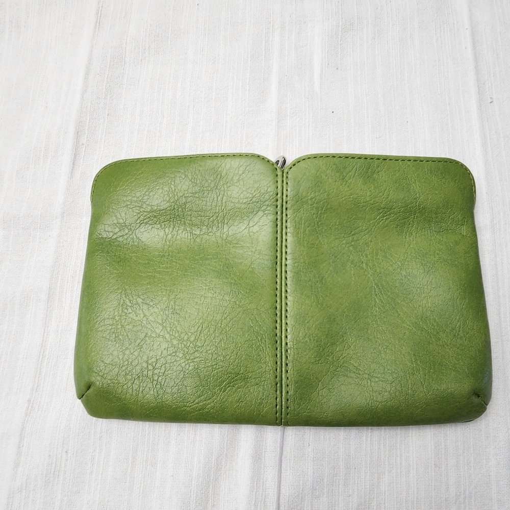 Chloe Parfum Green Faux Leather Zipper Cosmetic Make Up Bag Clutch Purse Women - Picture 11 of 11